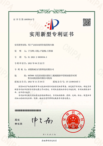 2021208393343_實用新型專利證書_用于氣動自動回位裝置的凸軸_20211130_00.png